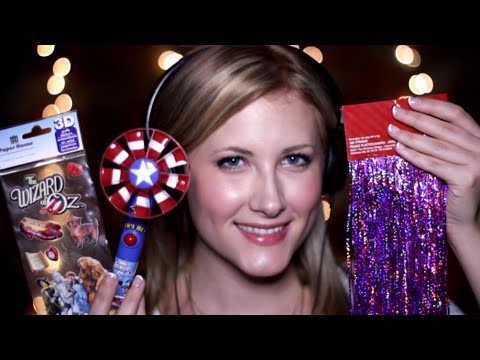 Raw Tingles: Candy Fan, Puffy Stickers, Tinsel (Binaural ASMR, Soft Speaking, Ear to Ear Sounds)