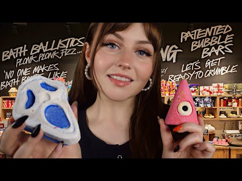 ASMR | The Lush Store Roleplay - Fizzing Bath Bombs and Dicing Soap
