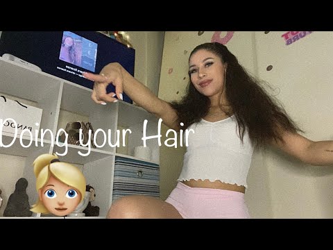ASMR A Relaxing Hairstyle Role Play :The Famous Ponytail Look 👱🏼‍♀️ Close up , Personal Attention