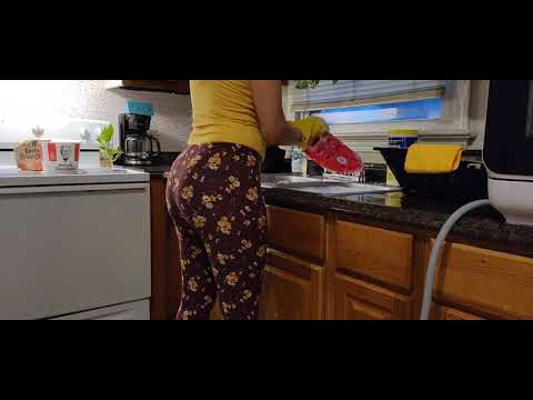 LET'S CLEAN THE KITCHEN |WASHING DISHES |PUTTING DISHES AWAY |ASMR SOUNDS |