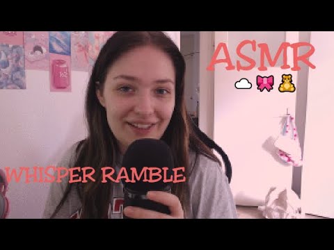 ASMR Close -Up Whisper Ramble ( + Mic Scratching, Repeating Trigger Words ) ☁️🎀🧸