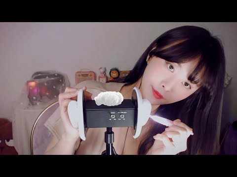[ASMR] Intensive Tingle Ear Cleaning (fluff & wood) by MIMO l 3DIO