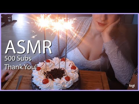 ASMR 500 Subs, Eating Chocolate cake!