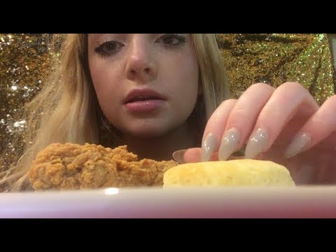 ASMR Fried Chicken Eating Mouth Sounds