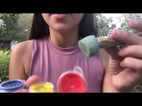ASMR face painting roleplay tingly personal attention for SUMMERTIME 🎨☀️🌈