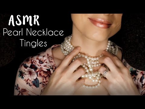 ASMR | Tingly Pearl Necklace Play (Close Up Whispers)