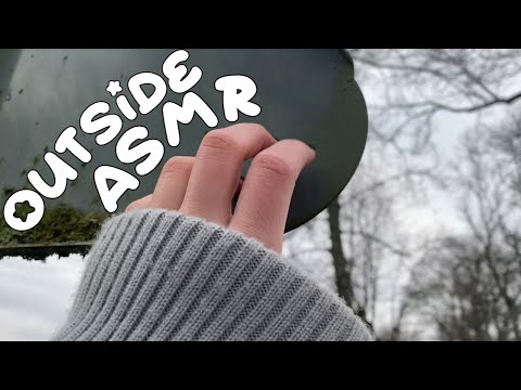 3 Minute ASMR | Outside on a walk (tapping, scratching, lofi)