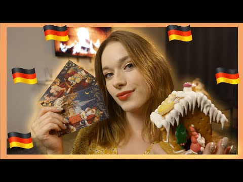 ASMR Trying to speak German for the first time. New Year's triggers. Deutsch.