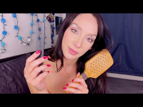 ASMR - Relaxing Hair Brushing And Combing | Layered Sounds