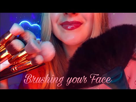 ASMR ♡ Brushing your Face mit echten Sounds (layered Sounds) Personal Attention 💗