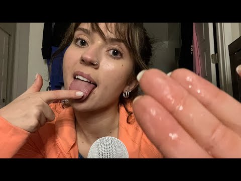 ASMR| Spit Painting on You, Tongue Swirling, Inaudible whispering & More Mouth Sounds!