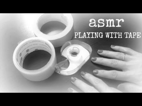 ASMR~PLAYING WITH TAPE~Sticky Tape Sounds/Crinkling/Minimal Whispering~