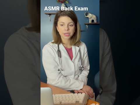 ASMR Realistic Back Exam on Real Person (Medical history questions) Typing sounds triggers