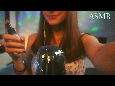ASMR | Spraying Water on the Microphone (Raindrop Water Sounds) with Mic Scratching and Crinkles