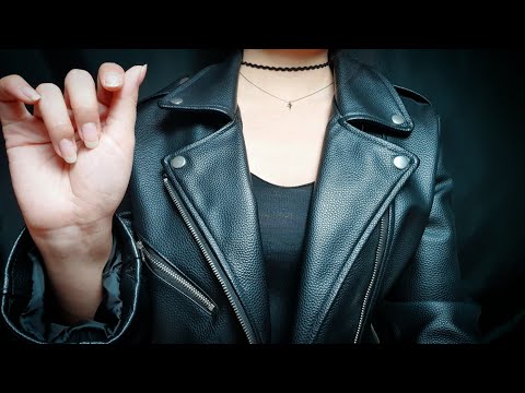 ASMR Fast Hand sounds & Leather jacket