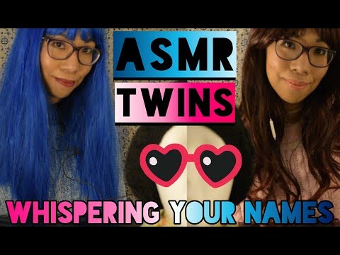 ASMR TWINS: Whispering Your Names 👭💌 | + Slime, Fidget Spinner & more!