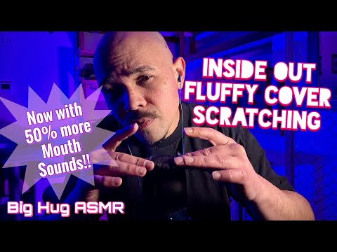 Reverse fluffy cover FAST ⚡️ mic scratching ASMR, mouth sounds + whispers for tons of tingles 🤗😌