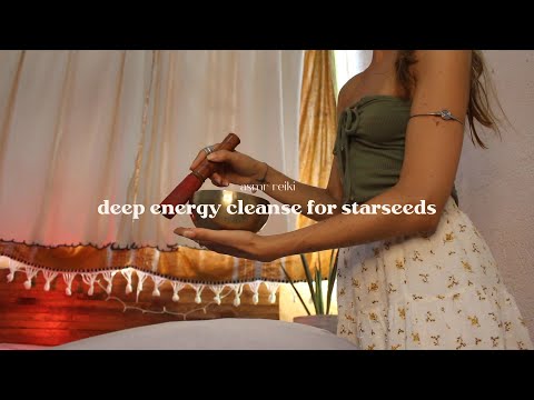 full body ASMR REIKI deep energetic cleanse for starseeds | negative energy removal, plucking