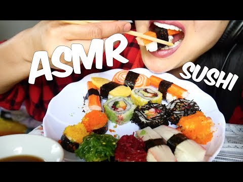 ASMR SUSHI (Thai Sushi) EATING SOUND *No Talking* | SAS-ASMR