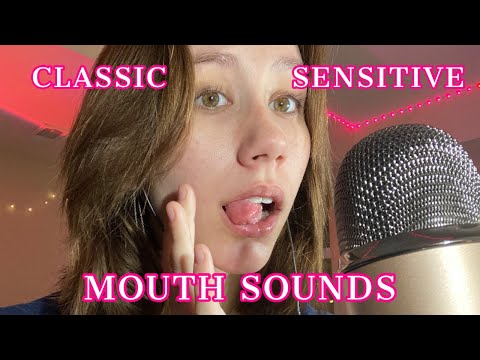 ASMR | classic sensitive mouth sounds! +hand movements +100% sensitivity