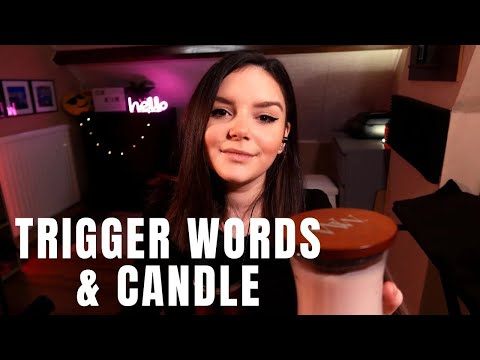 ASMR TRIGGER WORDS & Candle Crackling