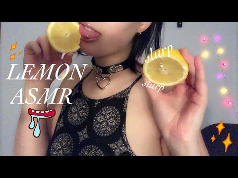 ASMR Sour Lemon Eating Mouth Sounds