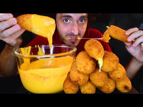 CHEESE SAUCE + MOZZARELLA CORN DOGS * ASMR MUKBANG NO TALKING *  | NOMNOMSAMMIEBOY