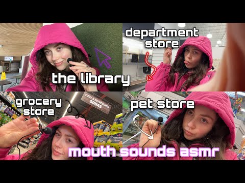 ASMR ~ Mouth Sounds in 5 Different Public Places - Which Place Sounds The Best? (wet, public asmr)