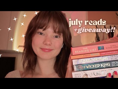 Asmr books I read in July + giveaway!!! (whispered, book triggers)