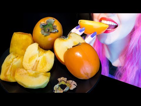 ASMR: Squishy & Crunchy Persimmons | Kaki Fruit Plate ~ Relaxing Eating Sounds [No Talking|V] 😻
