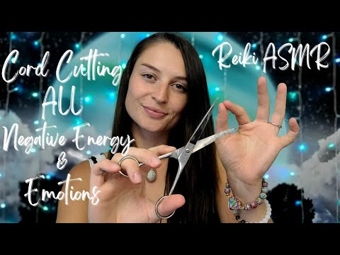 reiki asmr cord cutting pulling plucking removing ALL negative emotions depression anxiety for sleep