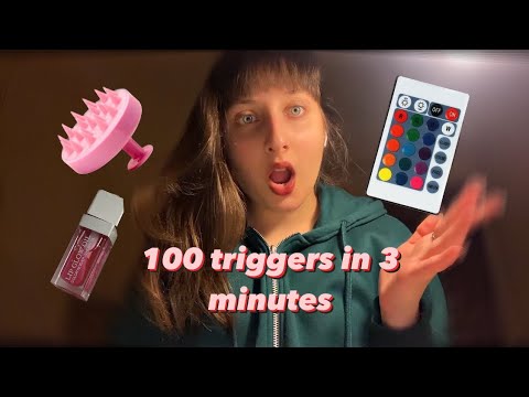 100 TRIGGERS IN 3 MINUTES | ASMR (1K SPECIAL)✨