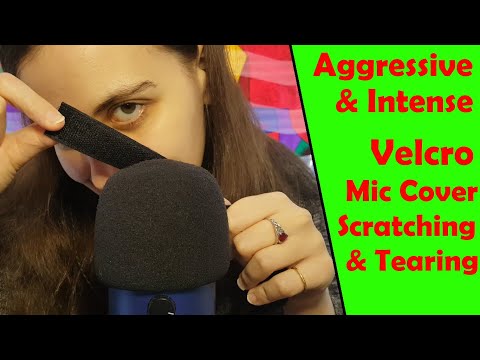 ASMR Aggressive & Intense Velcro Mic Scratching & Tearing - No Talking After Intro