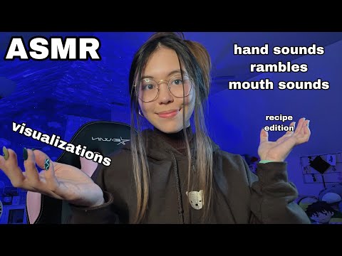 ASMR | Fast Chaotic Visualizations and Hand Sounds (recipes, rambles, repetition) | lofi