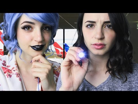 [ASMR] Daisy & Dr. Gibi Treat Your Anxiety - Airport Roleplay (Twin/Clone)