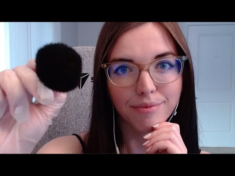 ASMR Triggers | Gloves, Jean Scratching, Tapping & Face Brushing ⛅💛