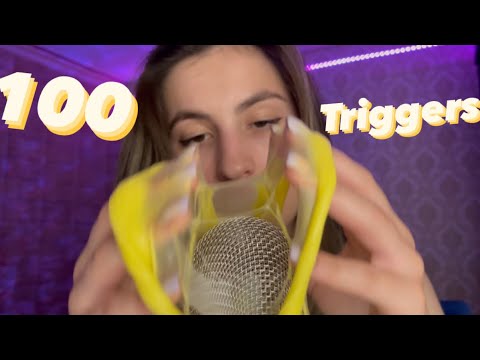 Asmr 100 triggers in 1 minute