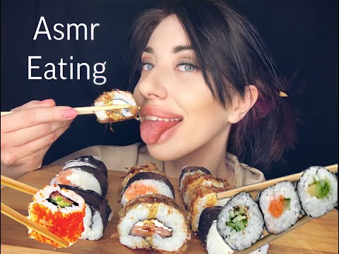 Асмр Итинг РОЛЛЫ ,СУШИ 🍣| ASMR EATING SUSHI 😋🤤