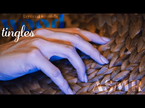 ASMR ~ Wood Tingles ~  Layered Sounds, Tapping, Scratching (no talking)