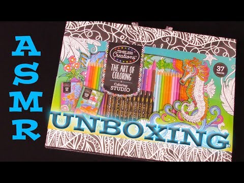 ASMR: Unboxing "Coloring Studio" case