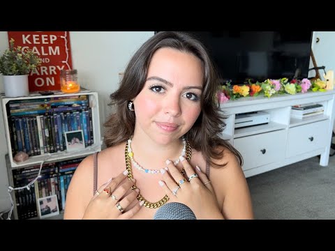 ASMR Jewelry Tingles ✨ | Jewelry Sounds | Tapping, Scratching, Finger Fluttering w/ Rings 💖