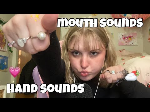 ASMR Fast & Aggressive Mouth Sounds and Hand Sounds with Rings! Hand Puppets and Fish Bowl ✨☁️💗