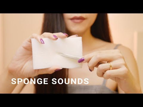 ASMR Sponge Sounds - Scratching, Squishing, Brushing, Cutting (No Talking)