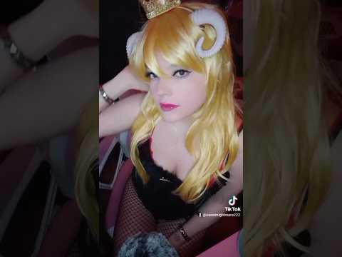 mean bowsette chewing gum 🖤 #asmr #bubblegum #chewingsounds #bowsette #asmrchewing #asmrroleplay