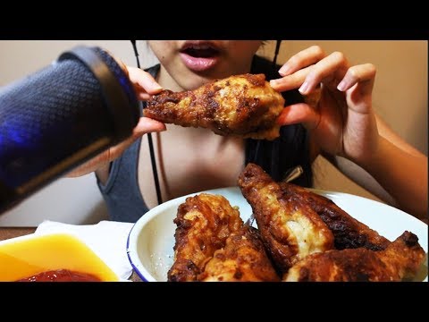 ASMR Crispy Fried Chicken - Crunchy Eating Sounds