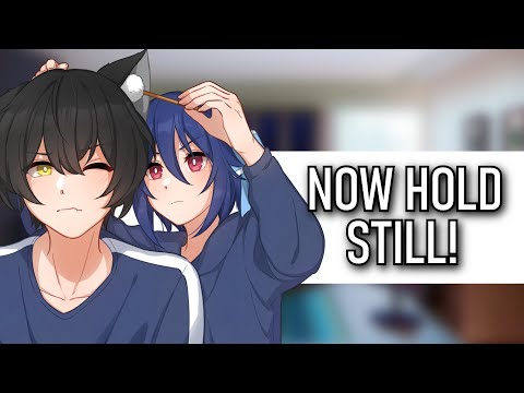 Catboy Ear Cleaning Session - ASMR Roleplay - Ear Brushing, Cleaning, Cupping, Scalp Tingle