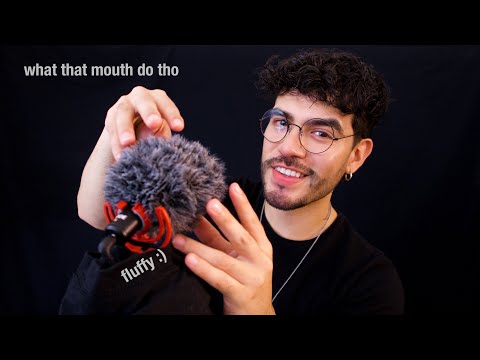 Unusual ASMR Mouth Sounds on Fluffy Mic (male whisper)