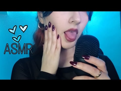 ASMR super tingly and wet mouth sounds~finger eating ~face touching