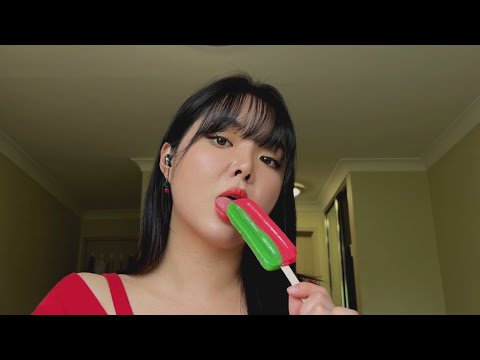 ASMR Popsicle Lollipop Licking👅 Wet Mouth Sounds