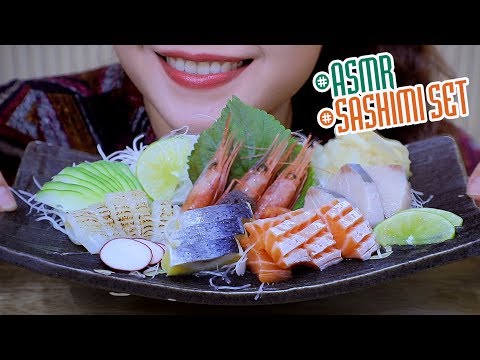 ASMR MATSU SASHIMI SET(5 KIND OF Raw seafood) EATING SOUNDS | LINH-ASMR